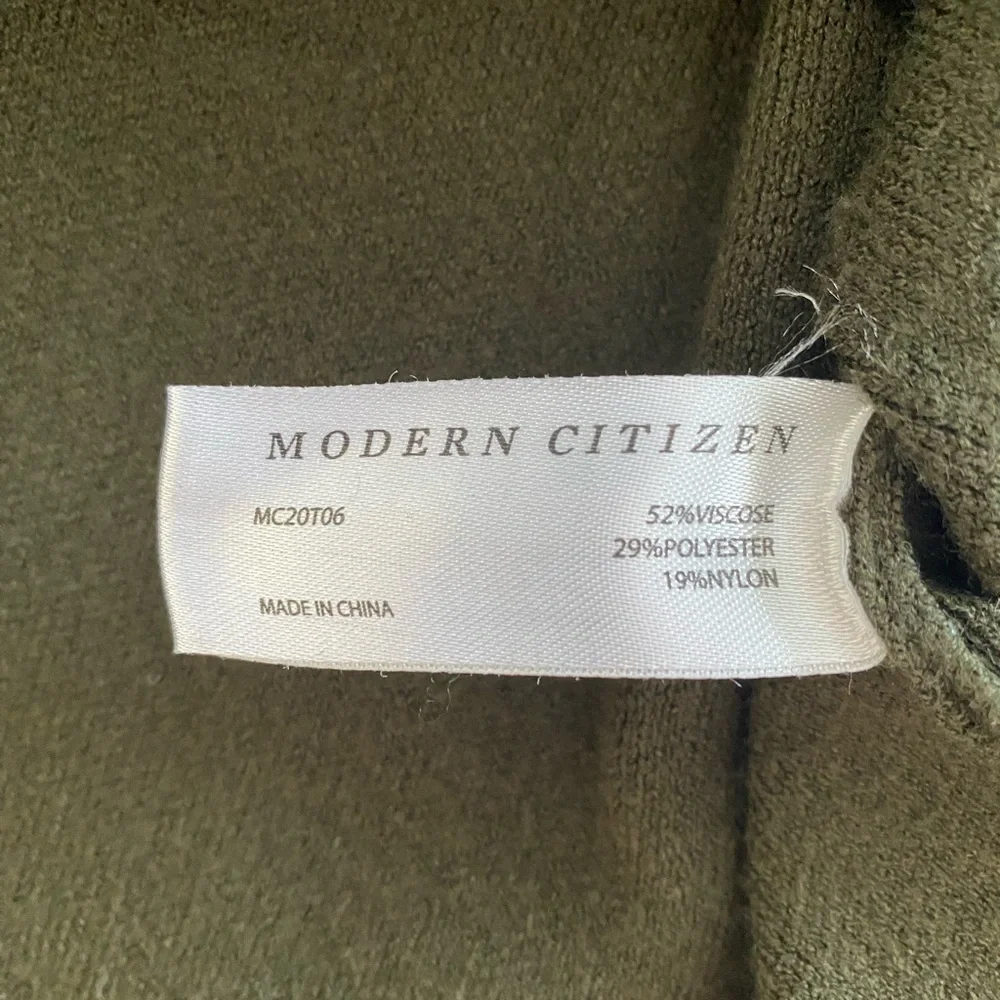 Modern Citizen Women's Olive Green Nara Wrap Sweater - Picture 4 of 8
